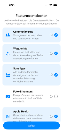 Features aktivieren