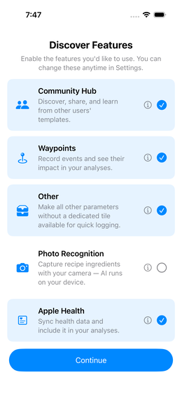 Enable features