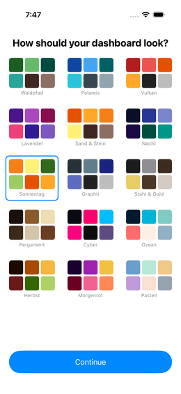 Choose colour palette