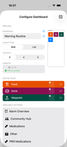 Dashboard Editor: Morning Routine