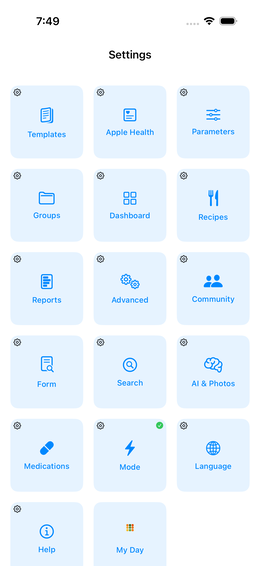 Settings Dashboard