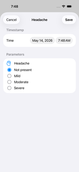 Event input form