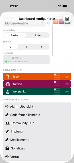 Live-Vorschau im Kachel-Editor