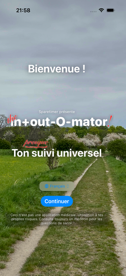 Bienvenue — choisis la langue