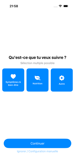 Choisis les domaines de focus