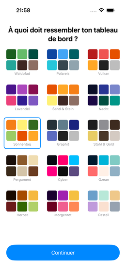Choisis une palette de couleurs