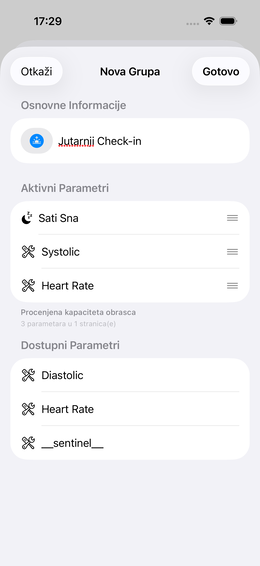 Uređivač skupine: parametar dodan