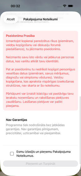 Pakalpojuma noteikumi