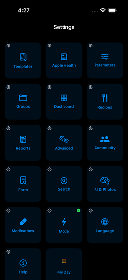 Settings Dashboard