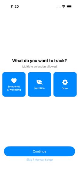 Choose focus areas